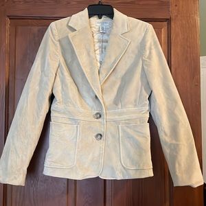 Banana Republic Soft Stretch Blazer in Ivory